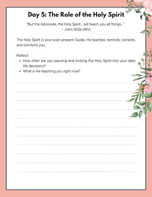 Hearing From The Holy Spirit: 10-Day Printable Devotional Journal