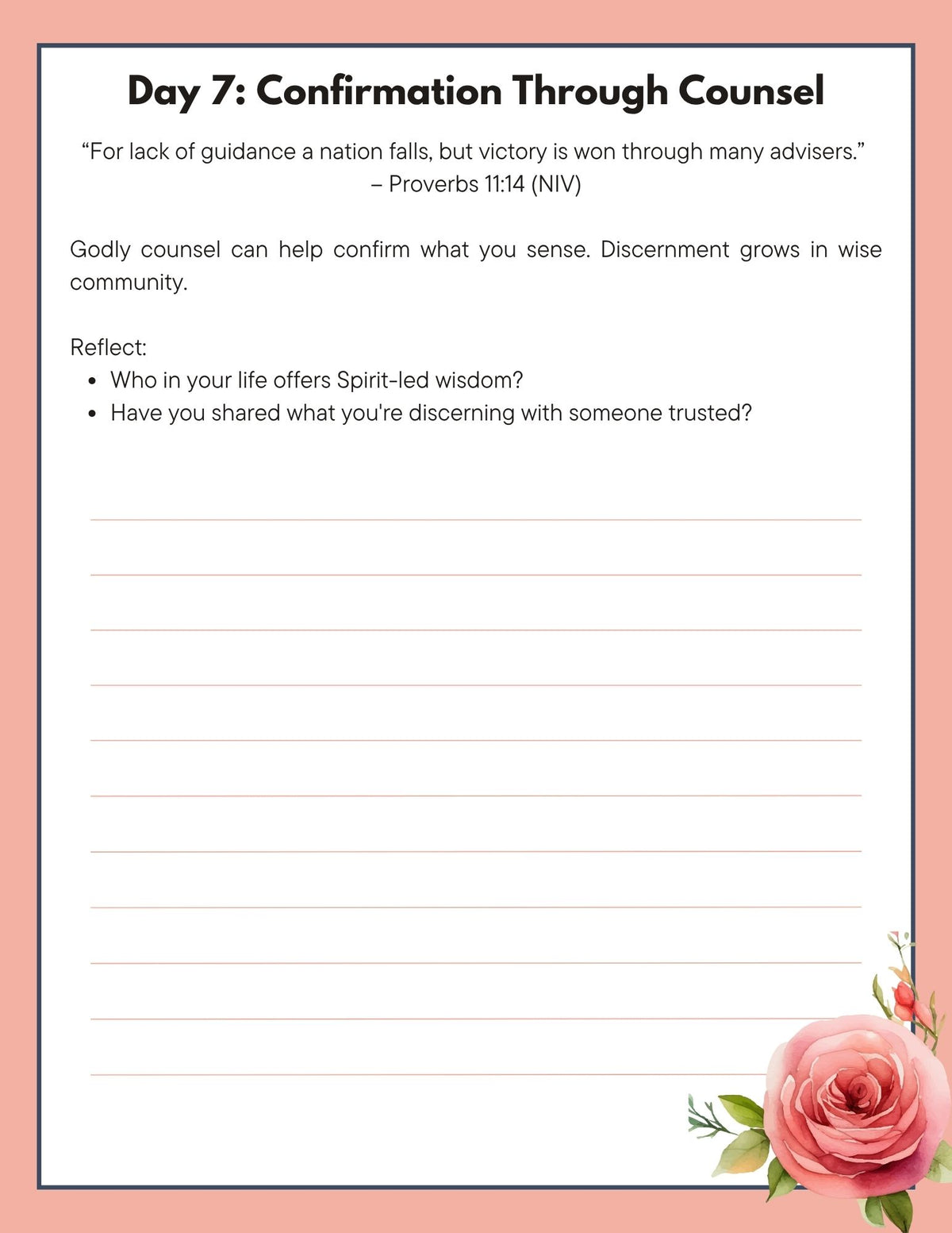 Hearing From The Holy Spirit: 10-Day Printable Devotional Journal